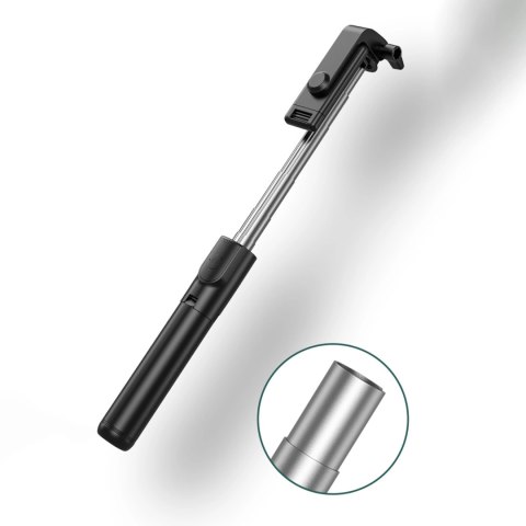 Selfie stick WHS1Y teleskopowy tripod 1m z uchwytem na telefon - czarny Selfie stick WHS1Y teleskopowy tripod 1m z uchwytem na telefon - czarny