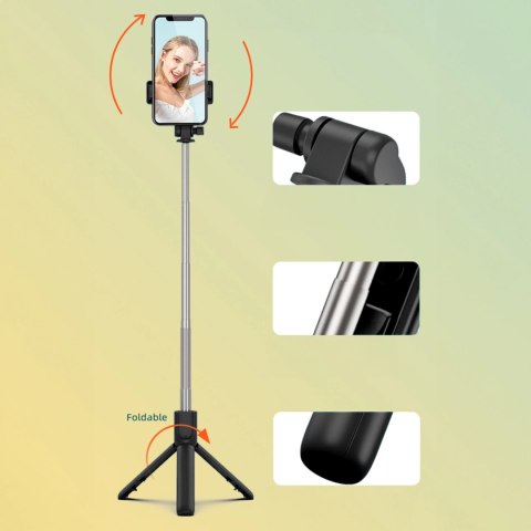 Selfie stick WRY1S teleskopowy tripod 0.7m na telefon - czarny Selfie stick WRY1S teleskopowy tripod 0.7m na telefon - czarny