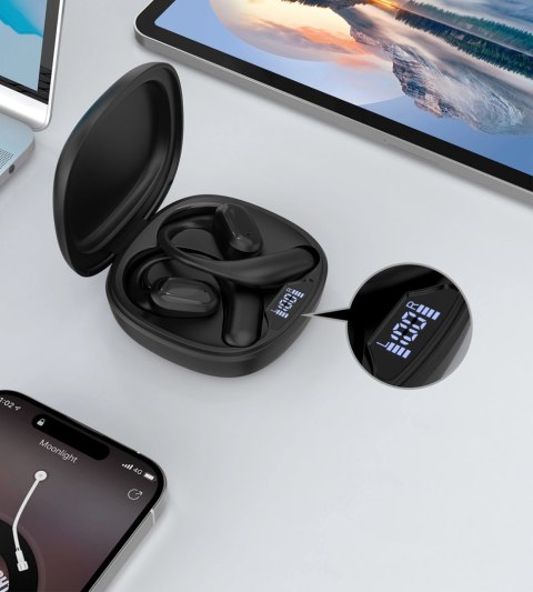 Słuchawki Choetech OWS bezprzewodowe TWS Bluetooth 5.3 - czarne Słuchawki Choetech OWS bezprzewodowe TWS Bluetooth 5.3 - czarne