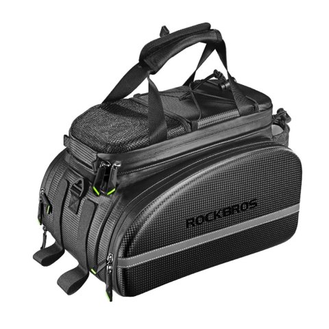 Torba rowerowa Rockbros A6-6 na bagażnik 35 l z rozkładanymi kieszeniami - czarna Torba rowerowa Rockbros A6-6 na bagażnik 35 l z rozkładanymi kieszeniami - czarna