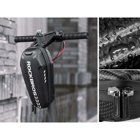 Torba rowerowa Rockbros B62 na kierownicę lub ramę 2 l - czarna Torba rowerowa Rockbros B62 na kierownicę lub ramę 2 l - czarna