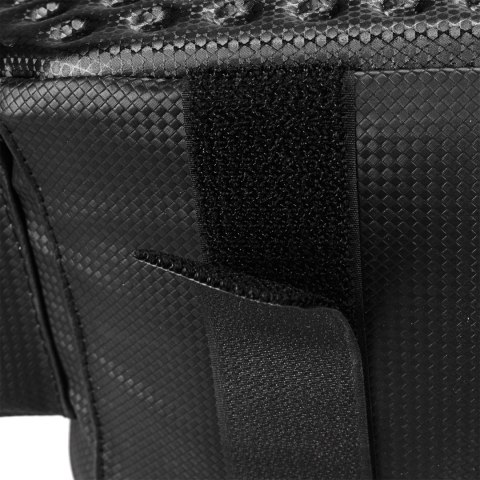 Torba rowerowa WYA36Y7S na bagażnik z długim paskiem i rozszerzanymi kieszeniami bocznymi - czarna