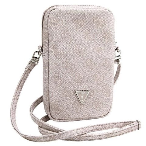 Torebka Guess Zip 4G Triangle - różowa