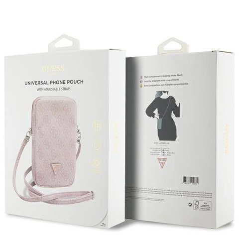 Torebka Guess Zip 4G Triangle - różowa