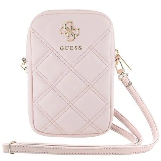Torebka Guess Zip Quilted 4G - różowa