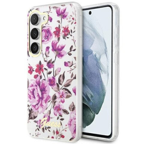 Guess nakładka do Samsung Galaxy S23 Ultra GUHCS23LHCFWST biała HC IML Flower Guess nakładka do Samsung Galaxy S23 Ultra GUHCS23LHCFWST biała HC IML Flower