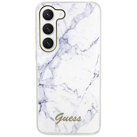 Guess nakładka do Samsung Galaxy S23 Ultra GUHCS23LPCUMAH biała HC PU/TPU Marble Guess nakładka do Samsung Galaxy S23 Ultra GUHCS23LPCUMAH biała HC PU/TPU Marble