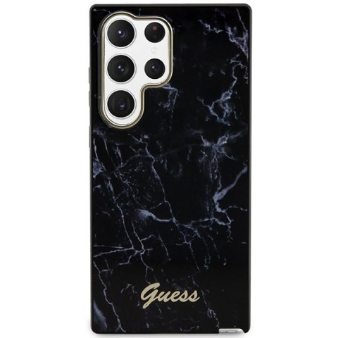Guess nakładka do Samsung Galaxy S23 Ultra GUHCS23LPCUMAK czarna HC PU/TPU Marble Guess nakładka do Samsung Galaxy S23 Ultra GUHCS23LPCUMAK czarna HC PU/TPU Marble
