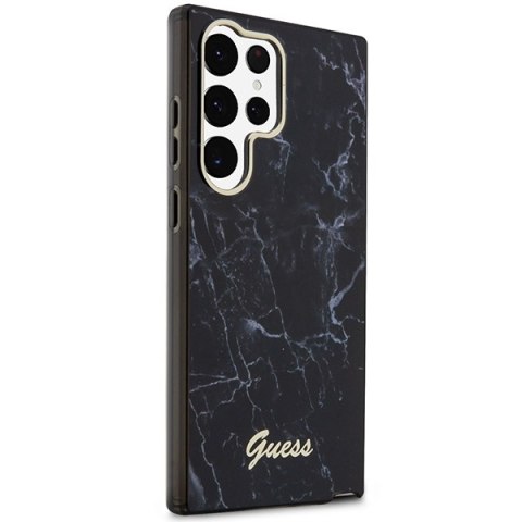 Guess nakładka do Samsung Galaxy S23 Ultra GUHCS23LPCUMAK czarna HC PU/TPU Marble Guess nakładka do Samsung Galaxy S23 Ultra GUHCS23LPCUMAK czarna HC PU/TPU Marble