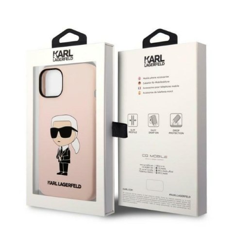 Karl Lagerfeld nakładka do iPhone 14 6,1" KLHCP14SSNIKBCP różowa HC Silicone NFT Ikonik Karl Lagerfeld nakładka do iPhone 14 6,1" KLHCP14SSNIKBCP różowa HC Silicone NFT Ikonik