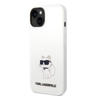 Karl Lagerfeld nakładka do iPhone 14 Pro Max 6,7" KLHCP14XSNCHBCH biała HC Silicone NFT Choupette