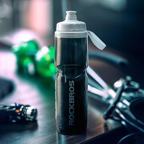 Bidon Rockbros 35210019001 rowerowy termiczny 750 ml - czarny Bidon Rockbros 35210019001 rowerowy termiczny 750 ml - czarny