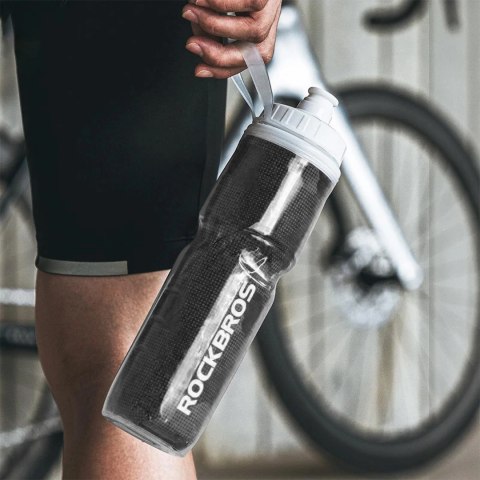 Bidon Rockbros 35210019001 rowerowy termiczny 750 ml - czarny Bidon Rockbros 35210019001 rowerowy termiczny 750 ml - czarny