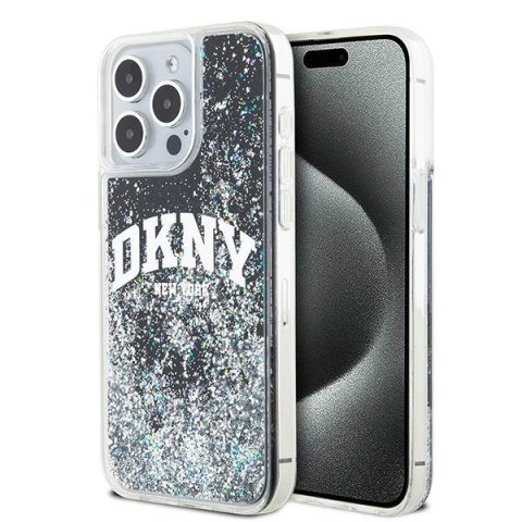 Etui DKNY Liquid Glitter Big Logo na iPhone 13 Pro Max - czarne Etui DKNY Liquid Glitter Big Logo na iPhone 13 Pro Max - czarne