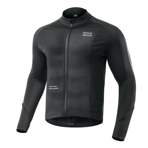 Koszulka kolarska Rockbros 15400002003 z długim rękawem jesień/zima L - czarna Koszulka kolarska Rockbros 15400002003 z długim rękawem jesień/zima L - czarna