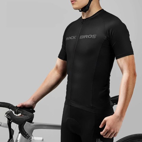 Koszulka rowerowa Rockbros 15120002003 z krótkim rękawem L - czarna Koszulka rowerowa Rockbros 15120002003 z krótkim rękawem L - czarna