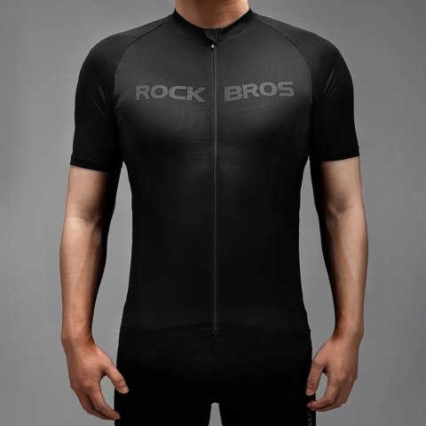 Koszulka rowerowa Rockbros 15120002003 z krótkim rękawem L - czarna Koszulka rowerowa Rockbros 15120002003 z krótkim rękawem L - czarna