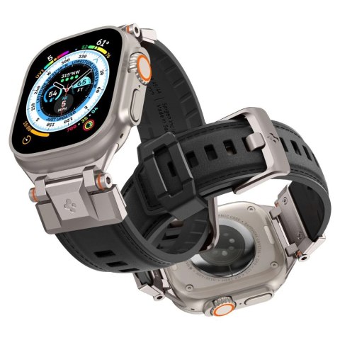 Pasek Spigen Durapro Armor PU na Apple Watch 4/5/6/7/8/9/SE/Ultra 1/2 (42 / 44 / 45 / 49 mm) - czarny Pasek Spigen Durapro Armor PU na Apple Watch 4/5/6/7/8/9/SE/Ultra 1/2 (42 / 44 / 45 / 49 mm) - czarny