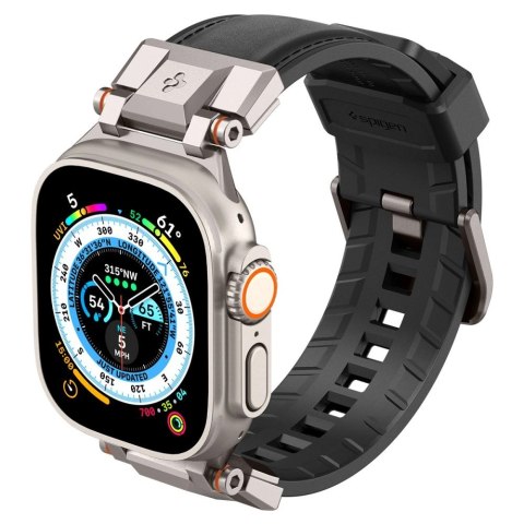 Pasek Spigen Durapro Armor PU na Apple Watch 4/5/6/7/8/9/SE/Ultra 1/2 (42 / 44 / 45 / 49 mm) - czarny Pasek Spigen Durapro Armor PU na Apple Watch 4/5/6/7/8/9/SE/Ultra 1/2 (42 / 44 / 45 / 49 mm) - czarny