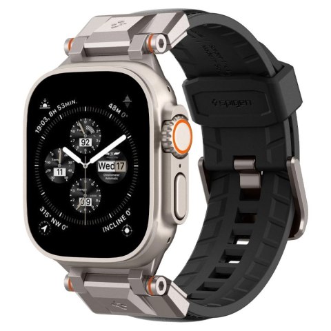 Pasek Spigen Durapro Armor PU na Apple Watch 4/5/6/7/8/9/SE/Ultra 1/2 (42 / 44 / 45 / 49 mm) - czarny Pasek Spigen Durapro Armor PU na Apple Watch 4/5/6/7/8/9/SE/Ultra 1/2 (42 / 44 / 45 / 49 mm) - czarny
