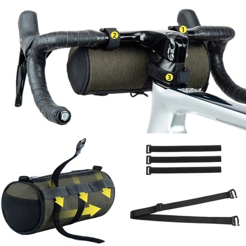 Torba Rockbros 30110049001 rowerowa na kierownicę 2 l - zielona Torba Rockbros 30110049001 rowerowa na kierownicę 2 l - zielona