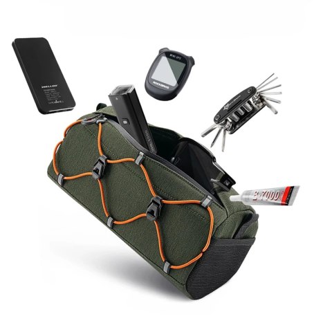Torba Rockbros 30110054001 rowerowa na kierownicę 2,2 l - zielona Torba Rockbros 30110054001 rowerowa na kierownicę 2,2 l - zielona