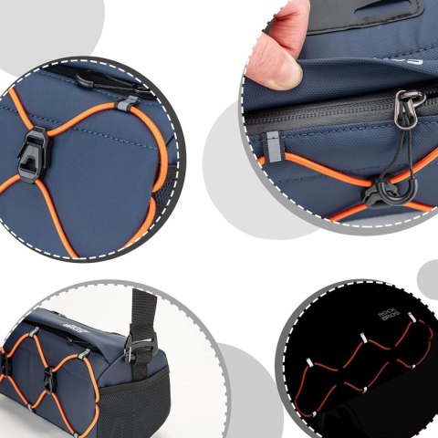 Torba Rockbros 30110054002 rowerowa na kierownicę 2,2 l - niebieska Torba Rockbros 30110054002 rowerowa na kierownicę 2,2 l - niebieska