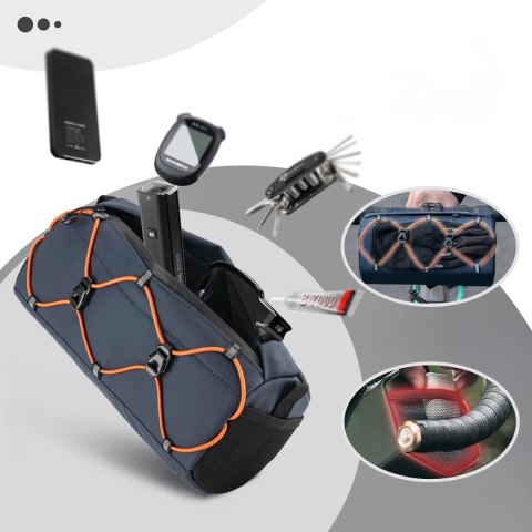 Torba Rockbros 30110054002 rowerowa na kierownicę 2,2 l - niebieska Torba Rockbros 30110054002 rowerowa na kierownicę 2,2 l - niebieska