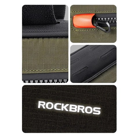 Torba Rockbros 30120079001 rowerowa na ramę 1,7 l - zielono-czarna Torba Rockbros 30120079001 rowerowa na ramę 1,7 l - zielono-czarna