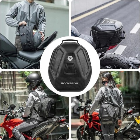 Torba Rockbros 30140026001 motocyklowa na bak 35 l - czarna Torba Rockbros 30140026001 motocyklowa na bak 35 l - czarna