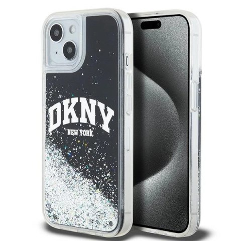 Etui DKNY Liquid Glitter Big Logo na iPhone 15 Plus / 14 Plus - czarne Etui DKNY Liquid Glitter Big Logo na iPhone 15 Plus / 14 Plus - czarne