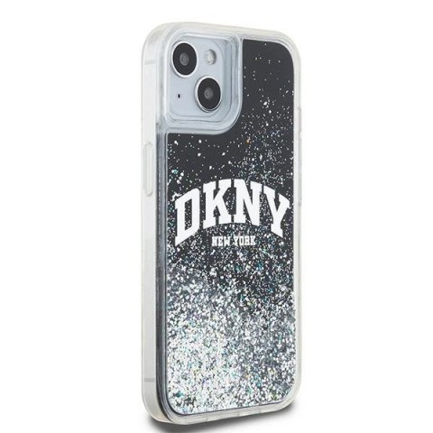 Etui DKNY Liquid Glitter Big Logo na iPhone 15 Plus / 14 Plus - czarne Etui DKNY Liquid Glitter Big Logo na iPhone 15 Plus / 14 Plus - czarne