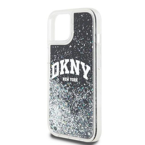 Etui DKNY Liquid Glitter Big Logo na iPhone 15 Plus / 14 Plus - czarne Etui DKNY Liquid Glitter Big Logo na iPhone 15 Plus / 14 Plus - czarne