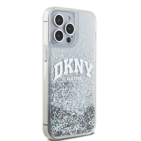 Etui DKNY Liquid Glitter Big Logo na iPhone 15 Pro Max - białe Etui DKNY Liquid Glitter Big Logo na iPhone 15 Pro Max - białe