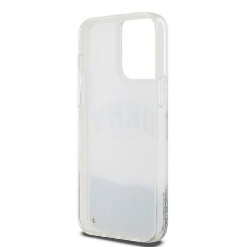 Etui DKNY Liquid Glitter Big Logo na iPhone 15 Pro - białe Etui DKNY Liquid Glitter Big Logo na iPhone 15 Pro - białe