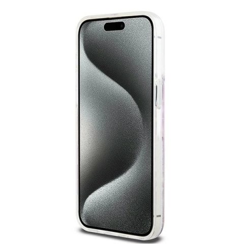 Etui DKNY Liquid Glitter Multilogo na iPhone 15 Pro Max - różowe Etui DKNY Liquid Glitter Multilogo na iPhone 15 Pro Max - różowe