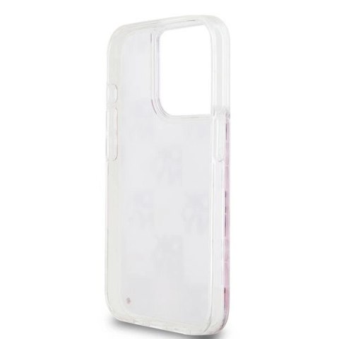 Etui DKNY Liquid Glitter Multilogo na iPhone 15 Pro - różowe Etui DKNY Liquid Glitter Multilogo na iPhone 15 Pro - różowe
