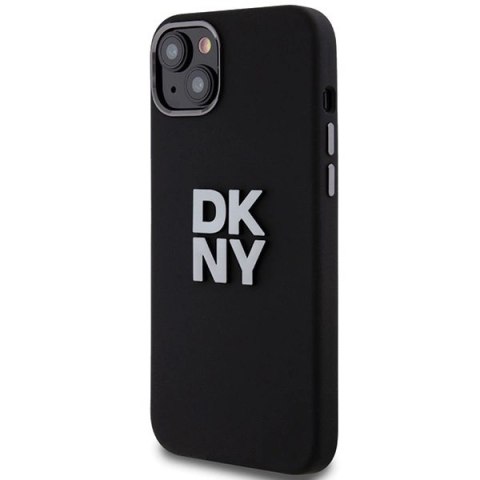 Etui DKNY Liquid Silicone Metal Logo na iPhone 15 / 14 / 13 - czarne