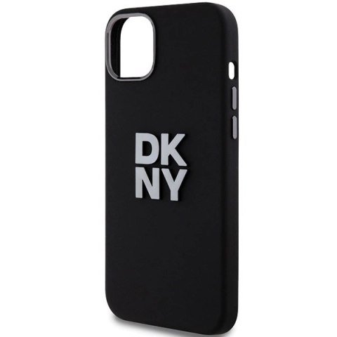 Etui DKNY Liquid Silicone Metal Logo na iPhone 15 / 14 / 13 - czarne