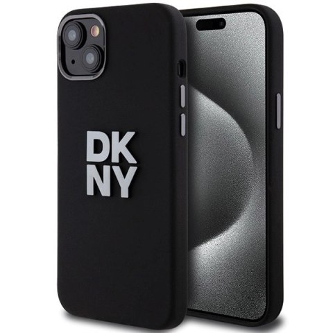 Etui DKNY Liquid Silicone Metal Logo na iPhone 15 Plus / 14 Plus - czarne Etui DKNY Liquid Silicone Metal Logo na iPhone 15 Plus / 14 Plus - czarne