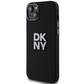 Etui DKNY Liquid Silicone Metal Logo na iPhone 15 Plus / 14 Plus - czarne