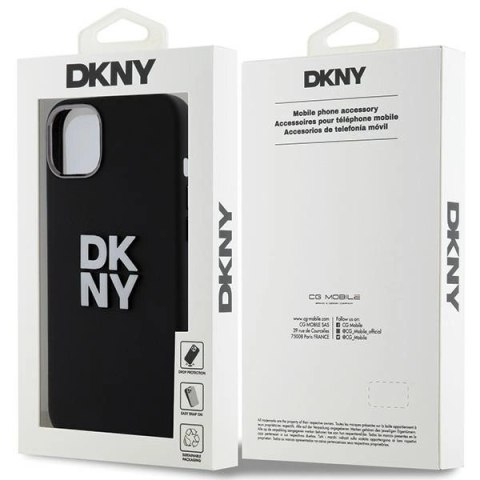 Etui DKNY Liquid Silicone Metal Logo na iPhone 15 Plus / 14 Plus - czarne Etui DKNY Liquid Silicone Metal Logo na iPhone 15 Plus / 14 Plus - czarne