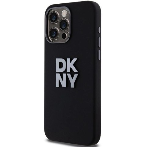 Etui DKNY Liquid Silicone Metal Logo na iPhone 15 Pro Max - czarne Etui DKNY Liquid Silicone Metal Logo na iPhone 15 Pro Max - czarne