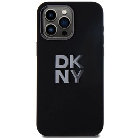 Etui DKNY Liquid Silicone Metal Logo na iPhone 15 Pro Max - czarne Etui DKNY Liquid Silicone Metal Logo na iPhone 15 Pro Max - czarne