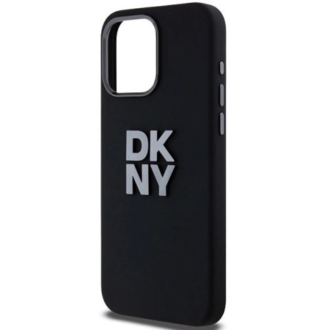 Etui DKNY Liquid Silicone Metal Logo na iPhone 15 Pro Max - czarne Etui DKNY Liquid Silicone Metal Logo na iPhone 15 Pro Max - czarne