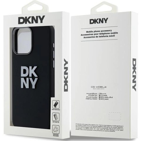 Etui DKNY Liquid Silicone Metal Logo na iPhone 15 Pro Max - czarne Etui DKNY Liquid Silicone Metal Logo na iPhone 15 Pro Max - czarne