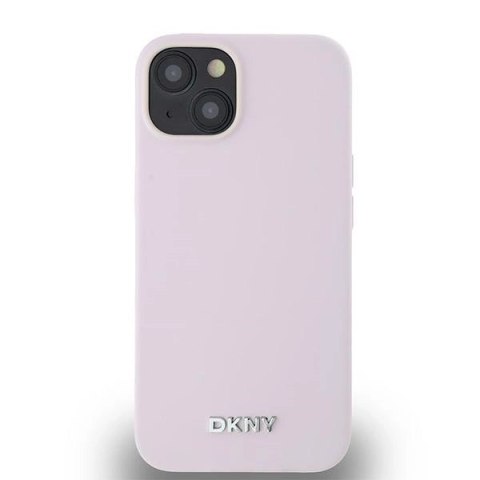 Etui DKNY Liquid Silicone Small Metal Logo MagSafe na iPhone 14 / 15 / 13 - różowe Etui DKNY Liquid Silicone Small Metal Logo MagSafe na iPhone 14 / 15 / 13 - różowe