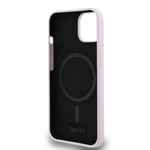 Etui DKNY Liquid Silicone Small Metal Logo MagSafe na iPhone 14 / 15 / 13 - różowe Etui DKNY Liquid Silicone Small Metal Logo MagSafe na iPhone 14 / 15 / 13 - różowe