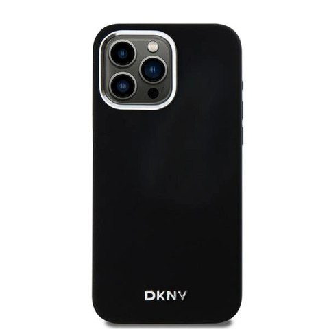 Etui DKNY Liquid Silicone Small Metal Logo MagSafe na iPhone 14 Pro Max - czarne Etui DKNY Liquid Silicone Small Metal Logo MagSafe na iPhone 14 Pro Max - czarne