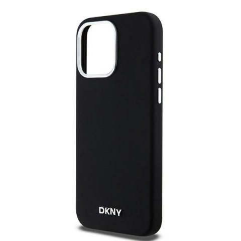 Etui DKNY Liquid Silicone Small Metal Logo MagSafe na iPhone 14 Pro Max - czarne Etui DKNY Liquid Silicone Small Metal Logo MagSafe na iPhone 14 Pro Max - czarne